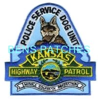 KANSAS,KANSAS HIGHWAY PATROL K-9 2 STATE SHAPED_wm